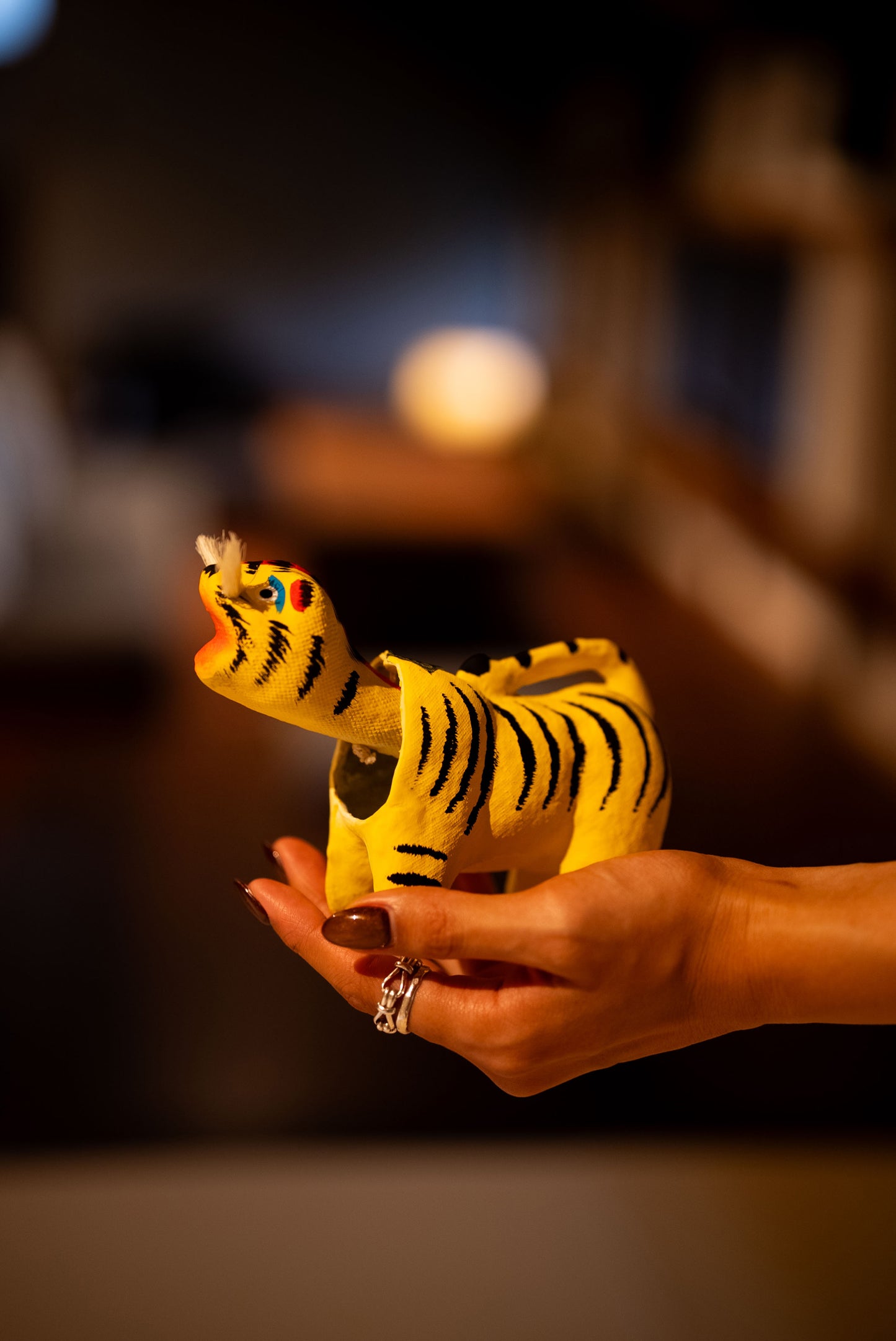 Hand-Painted Hariko Tiger
